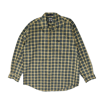 Yellow Plaid Long Sleeve Button Down
