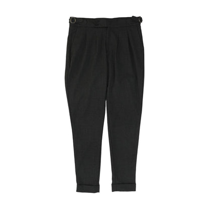 Gray Solid Dress Pants