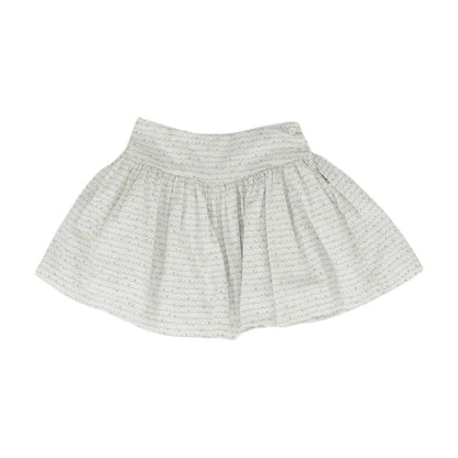 White Graphic Skirt