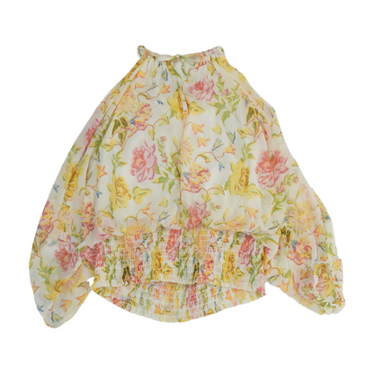 White Floral Blouse