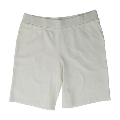 White Petite Solid Knit Shorts