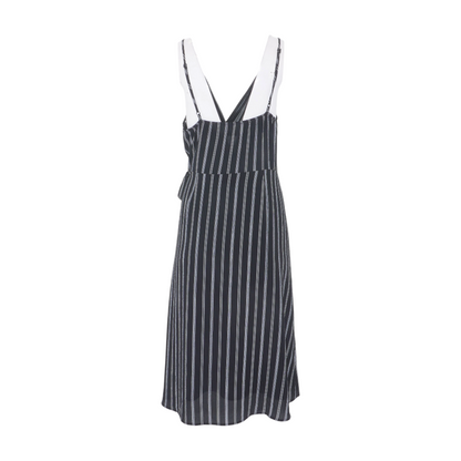 Black Striped Midi Dress