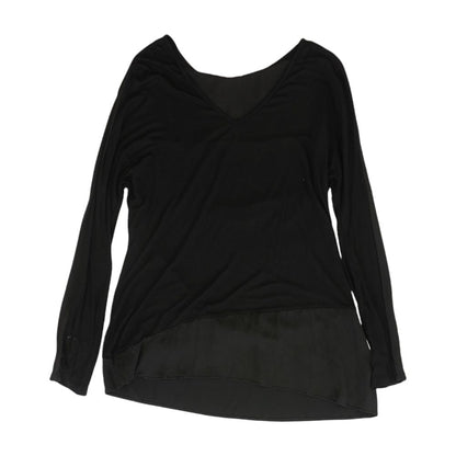 Black Solid Long Sleeve Blouse