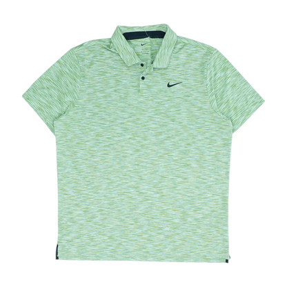 Green Print Short Sleeve Polo