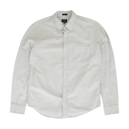 Gray Polka Dot Long Sleeve Button Down