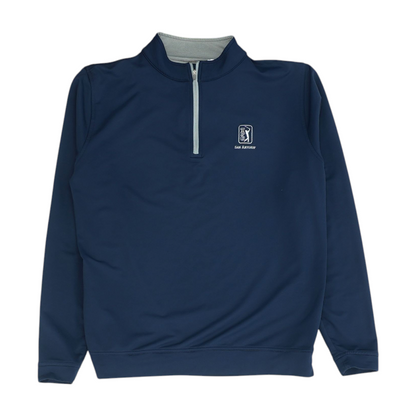 Navy Solid 1/4 Zip Pullover