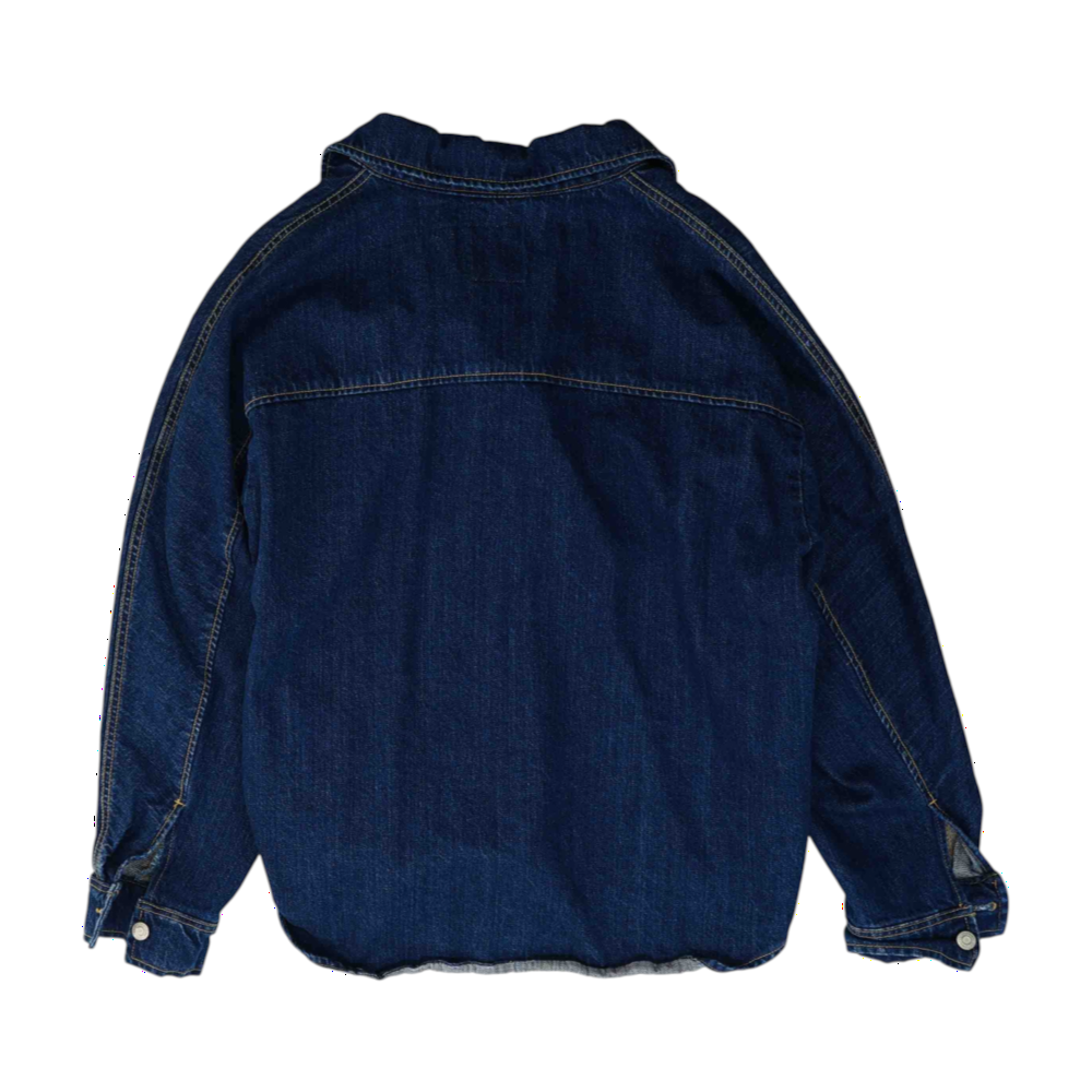 Blue Solid Denim Jacket
