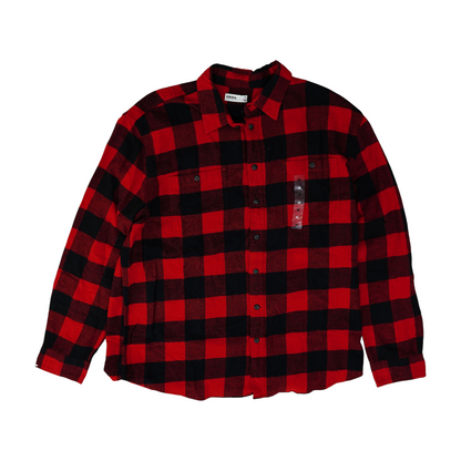 Red Plaid Flannel Button Down
