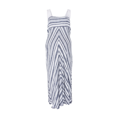 Gray Maternity Striped Maxi Skirt