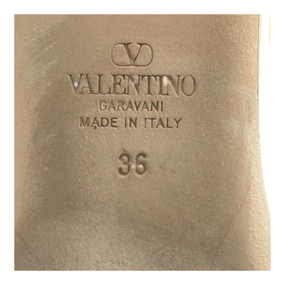 VLogo Signature Ballerina in Gold Laminated Nappa Leather