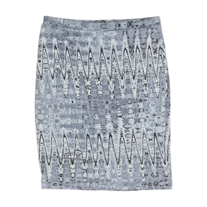 Gray Abstract Mini Skirt
