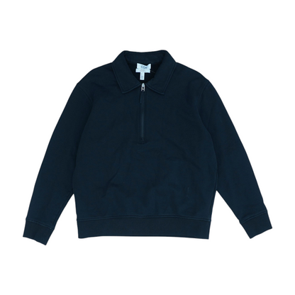 Black Solid 1/4 Zip Pullover