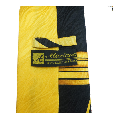 Vintage Yellow Abstract Neck Tie
