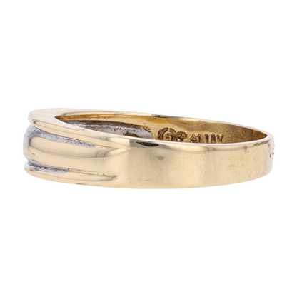 14K Two-Tone Gold Diamond Band
