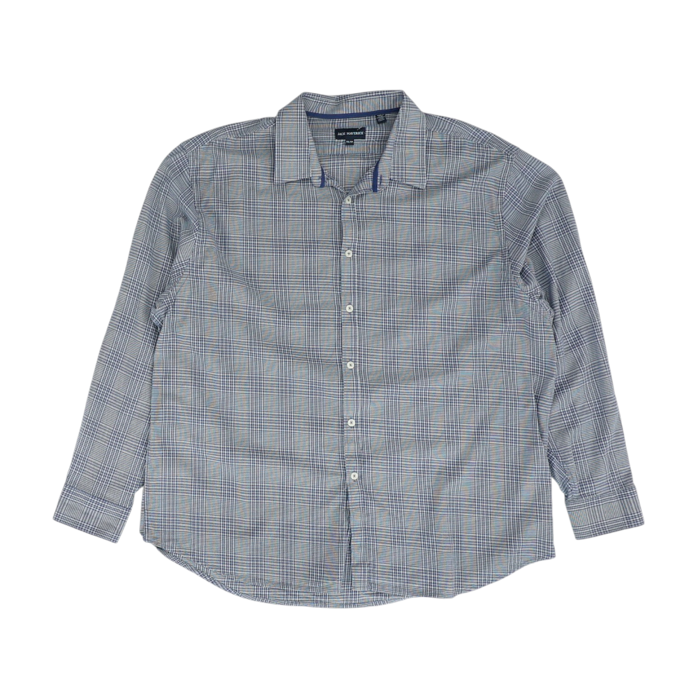 Blue Plaid Long Sleeve Button Down