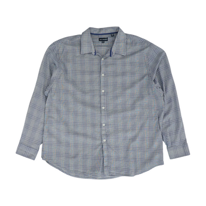 Blue Plaid Long Sleeve Button Down