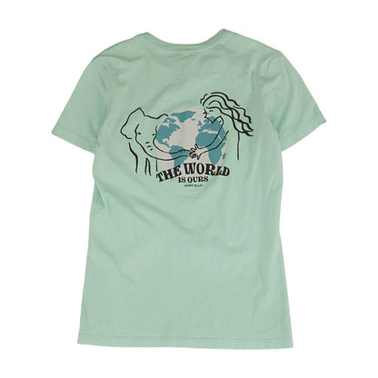 Turquoise Solid Crewneck T-Shirt