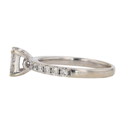 1 1/6 ctw 10K White Gold Diamond Engagement Ring