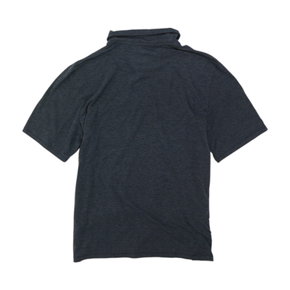 Navy Solid Short Sleeve Polo