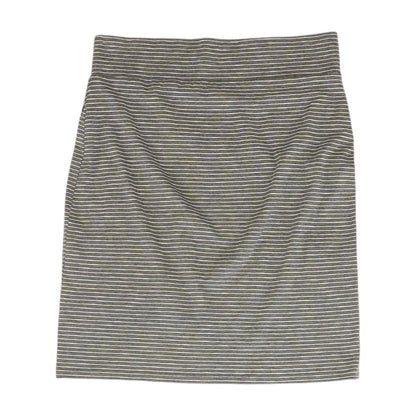 Gray Striped Mini Skirt
