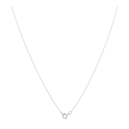 14K White Gold Peridot Pendant Necklace