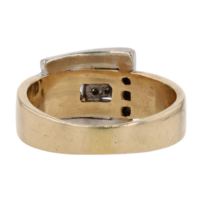 14K Two-Tone Gold Diamond Fashion Ring