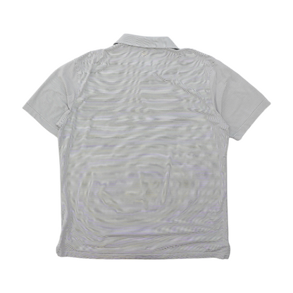 White Striped Short Sleeve Polo