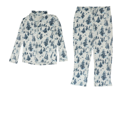 White Print Pajama Set