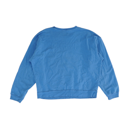 Blue Solid Sweatshirt Pullover
