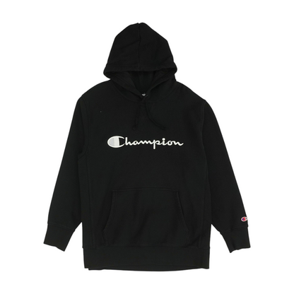 Black Solid Hoodie Pullover