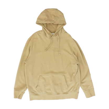 Khaki Solid Hoodie Pullover