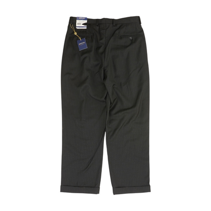 Black Striped Regular Pants