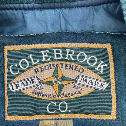 Vintage Green Color Block Leather Jacket