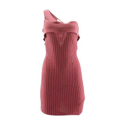 Mauve Solid Mini Dress