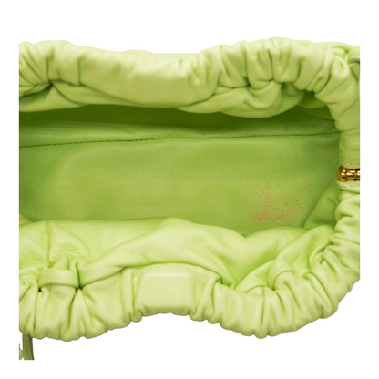 Mint Lambskin Cloud Clutch