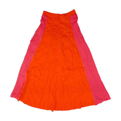 Red Color Block Maxi Skirt