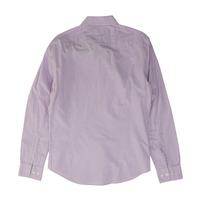 Purple Check Long Sleeve Button Down