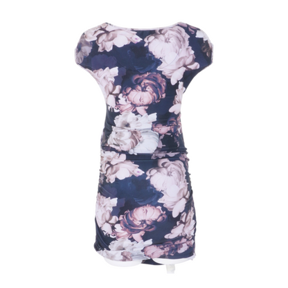 Black Maternity Floral Midi Dress
