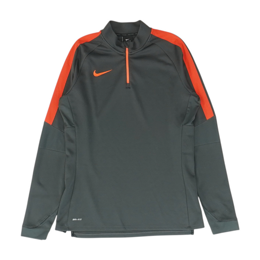 Gray Solid 1/4 Zip Pullover