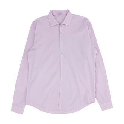 Pink Solid Long Sleeve Button Down