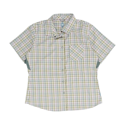 Beige Check Button Down