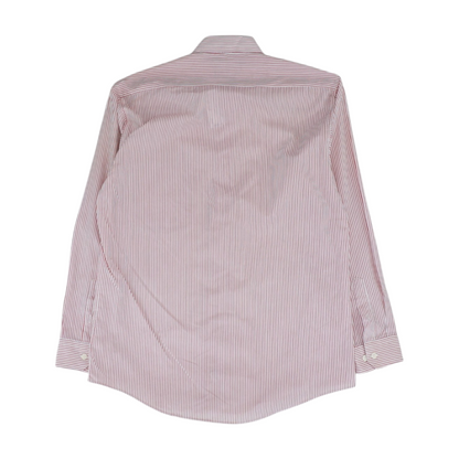 White Striped Long Sleeve Button Down