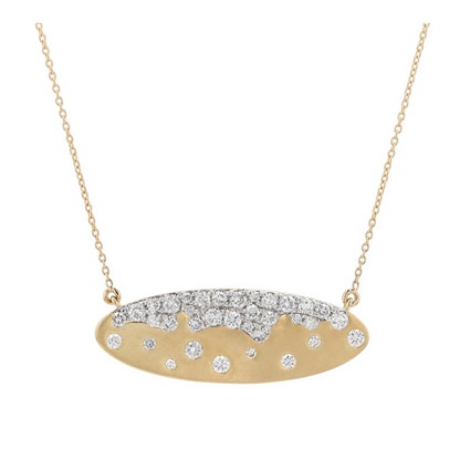 1/2 ctw 14K Yellow Gold Diamond Station Necklace