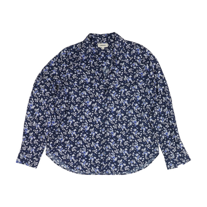 Navy Floral Button Down