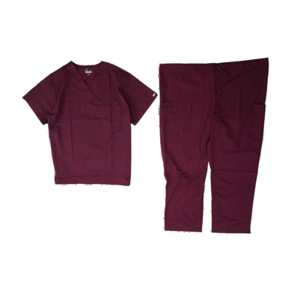Maroon Solid Scrub Set