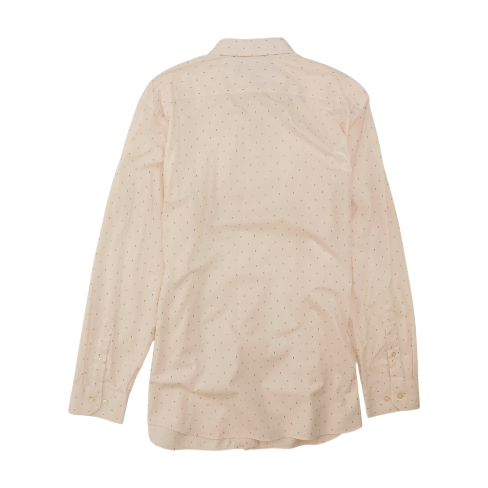 Pink Print Long Sleeve Button Down