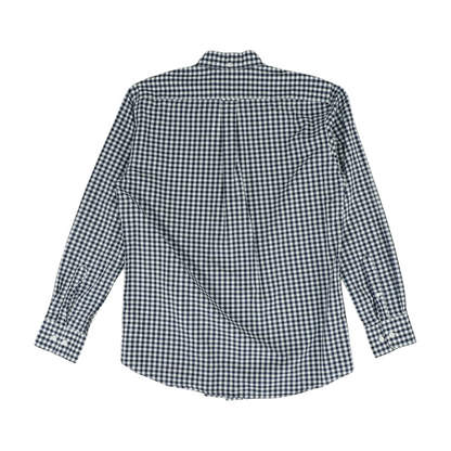 Navy Check Long Sleeve Button Down