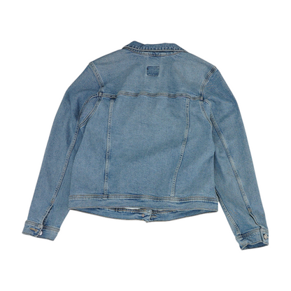 Blue Solid Denim Jacket