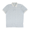 White Print Short Sleeve Polo