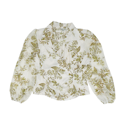 Beige Floral Blouse